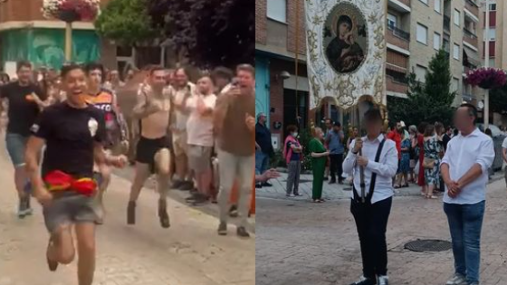 La carrera de tacones del Orgullo de Salamanca y la procesión que la impidió el paso