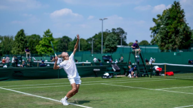 Mark Lajal en la fase clasificatoria de Wimbledon 2024