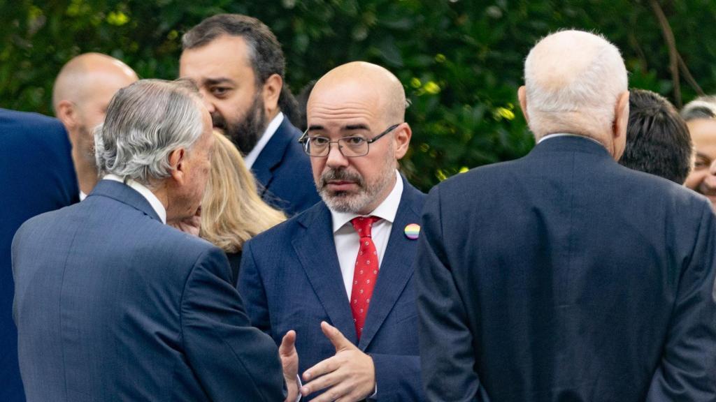 El delegado del Gobierno en la Comunidad de Madrid, Francisco Martín, durante el acto de conmemoración de la festividad de San Juan, patrón de la Policía Municipal de Madrid.