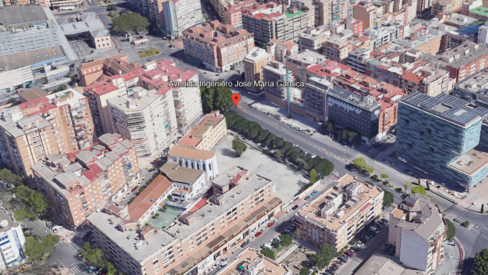 Imagen de la zona donde se localiza el local comercial de la promoción Avenida Ingeniero José María Garnica de Málaga.