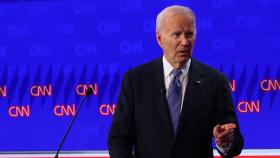 Joe Biden durante el debate presidencial organizado por la CNN este jueves 27 de junio de 2024.