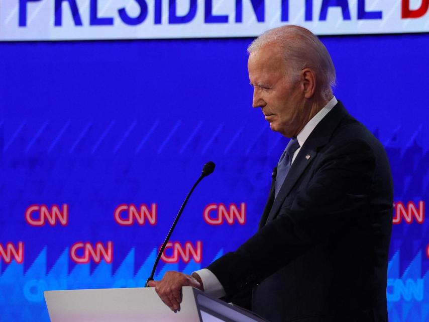 El presidente de los EEUU, Joe Biden, durante el primer debate presidencial contra Donald Trump.