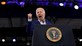 Joe Biden, en un acto electoral en Raleigh