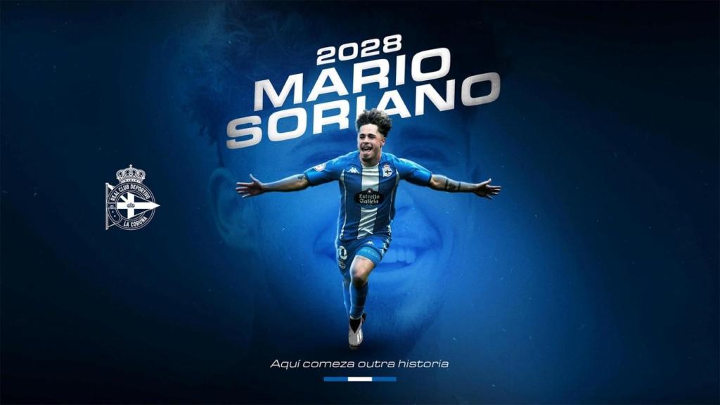 Mario Soriano renueva con el Deportivo hasta 2028