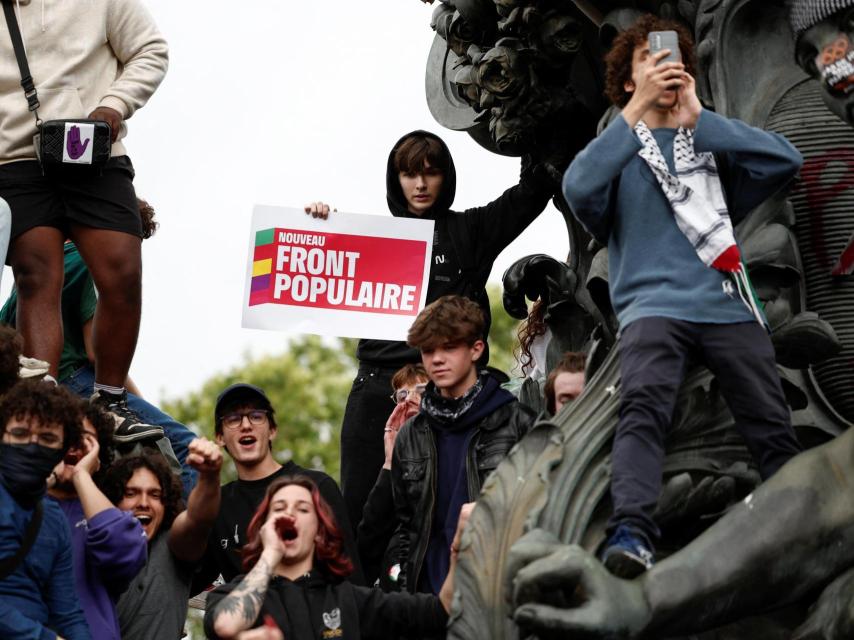 Manifestantes de las protestas contra la extrema derecha francesa, el pasado 16 de junio en las calles de París.