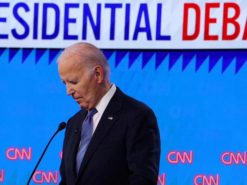 El presidente de EEUU y candidato a la reelección, Joe Biden, durante el debate con Trump del pasado jueves.