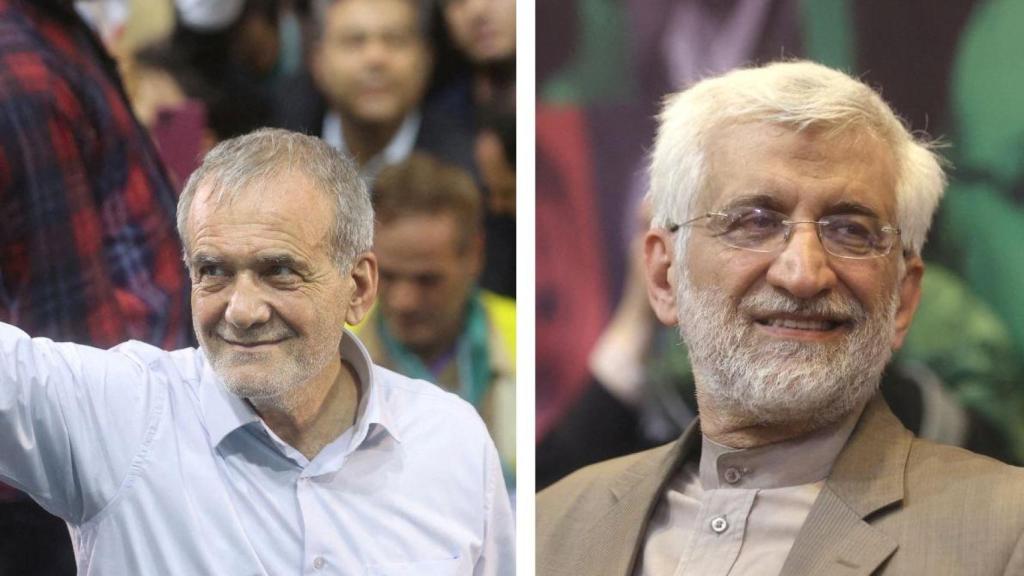 El reformista Masoud Pezeshkian y el ultraconservador Saeed Jalili, candidatos a las elecciones presidenciales de Irán.