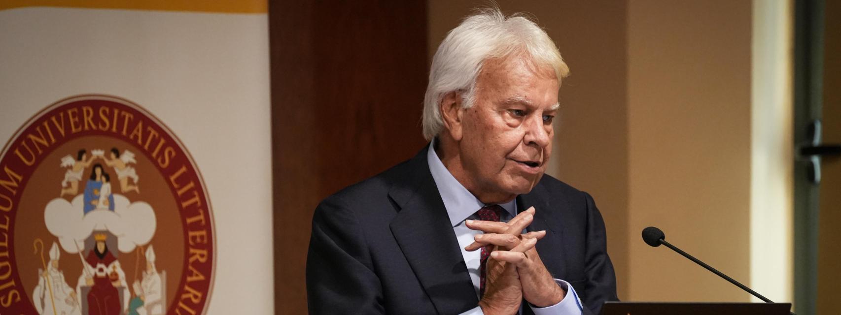 El expresidente del Gobierno Felipe González.