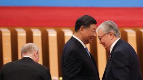 Putin, Xi y Tokayev, en la ceremonia inaugural del Foro de la Ruta de la Seda del pasado octubre en China.