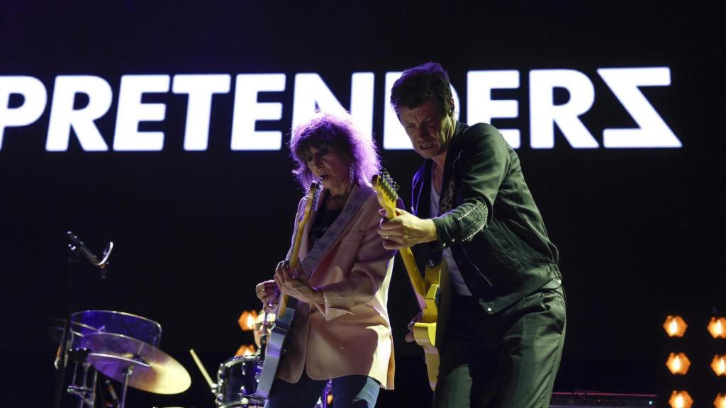 La cantante y guitarrista de la banda británica 'Pretenders', Chrissie Hynde en las Noches del Botánico de Madrid. Foto: EFE/Juanjo Martín
