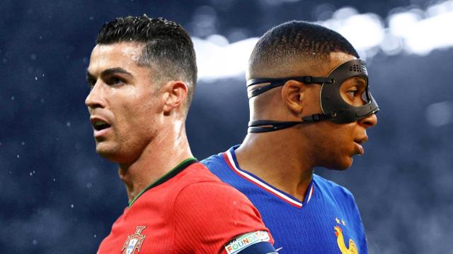 Cristiano Ronaldo y Kylian Mbappé, en un fotomontaje