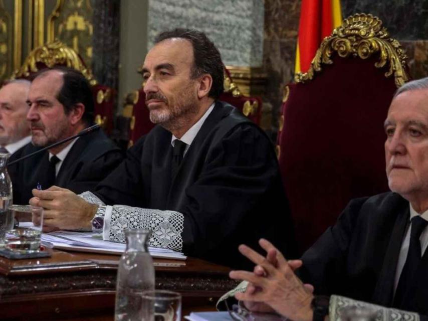 El Tribunal del 'procés', durante la vista, en una imagen de archivo.