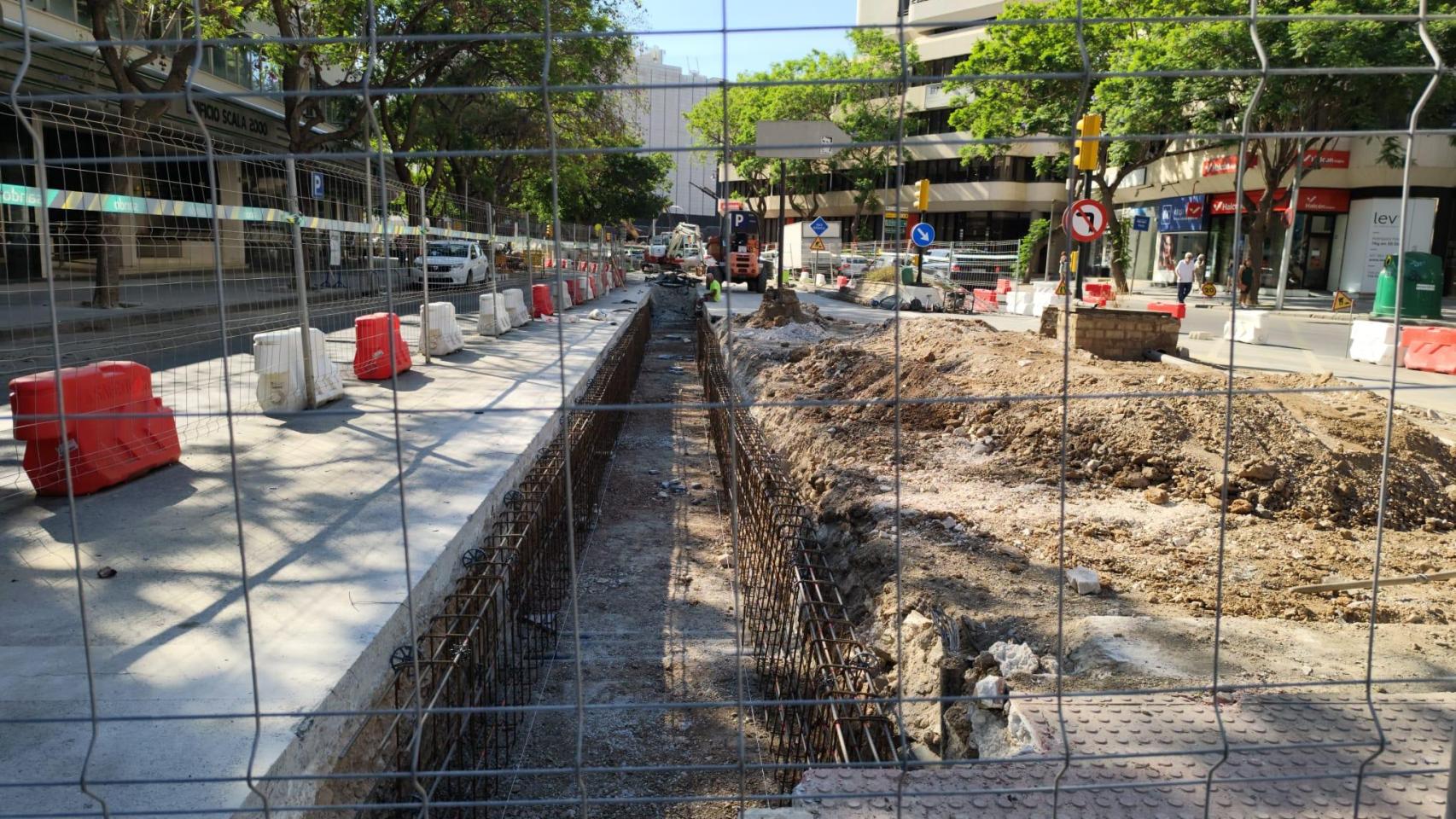 Imagen de archivo de las obras del Metro de Málaga.