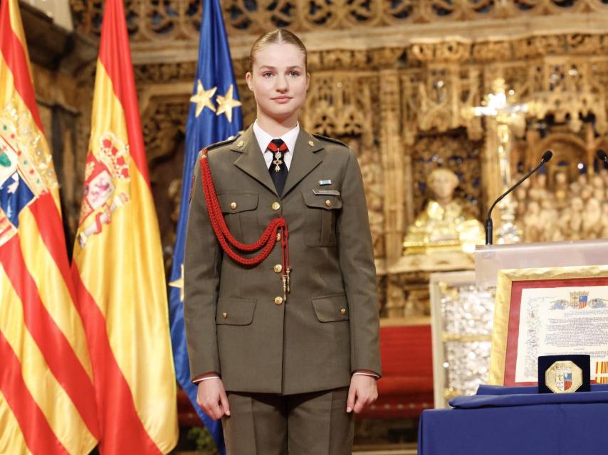 La Princesa, en Zaragoza con motivo de la entrega del título de Hija Adoptiva.