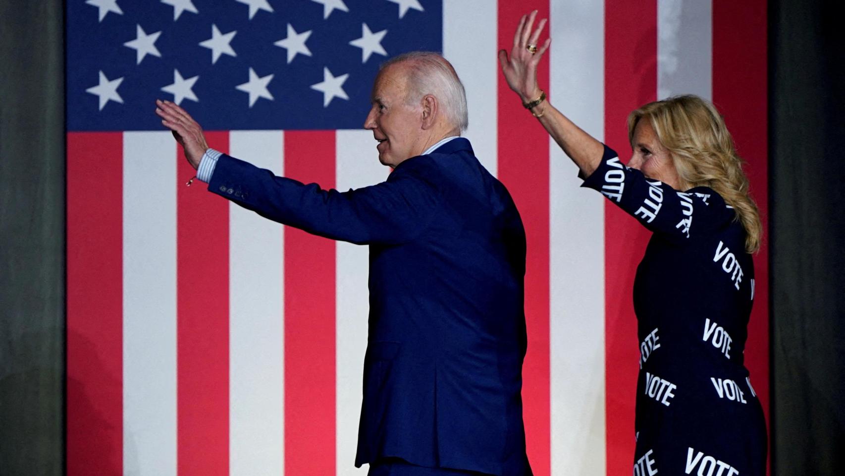 El presidente de EEUU, Joe Biden, y su esposa, Jill.