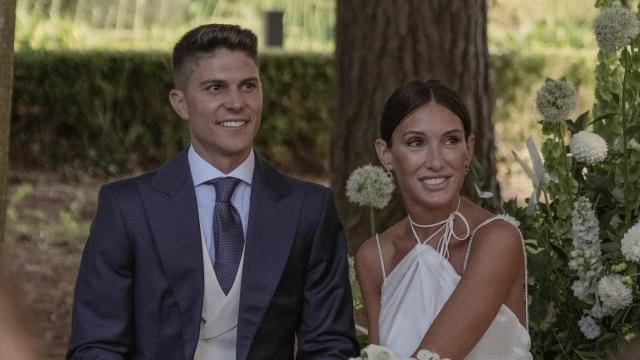 Óscar y Rita, durante la ceremonia