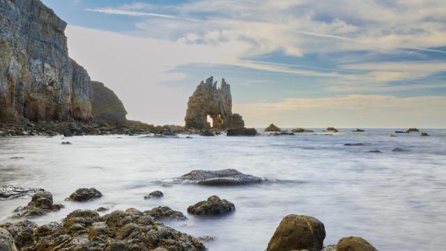 Una playa.