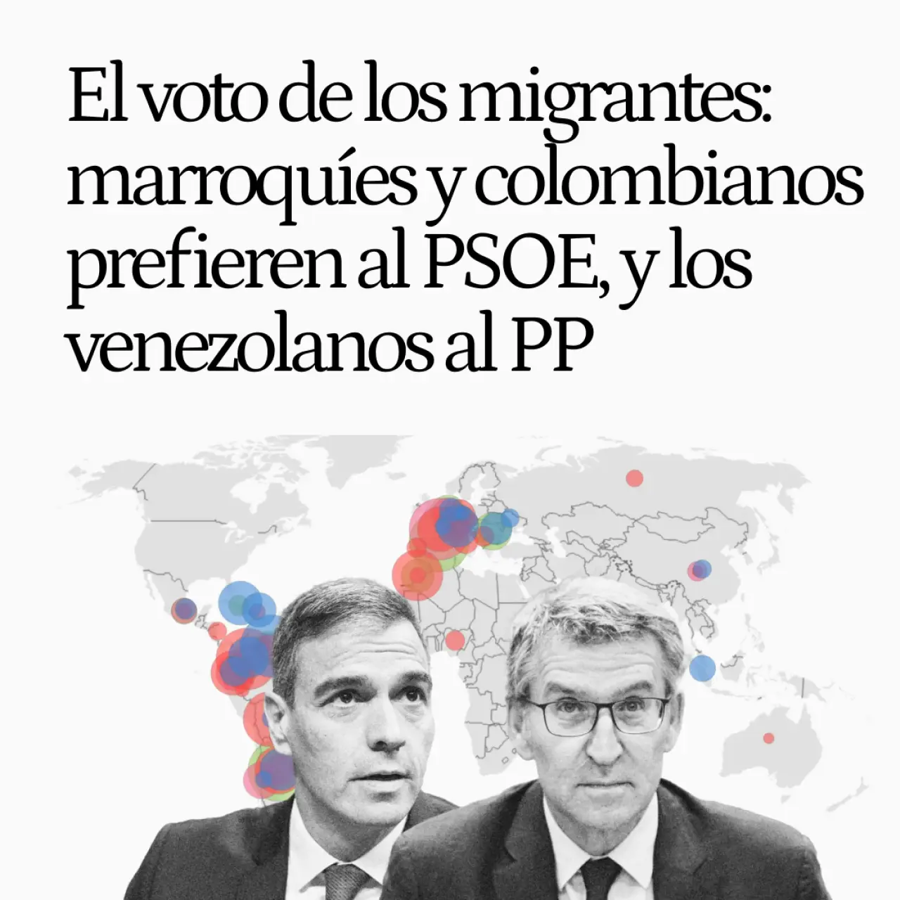 Así se comporta el voto de los migrantes: marroquíes y colombianos prefieren al PSOE, y los venezolanos al PP