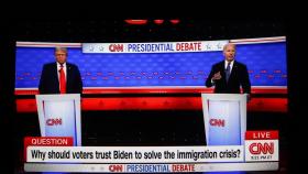 Trump y Biden en el debate presidencial / Foto: Europa Press.