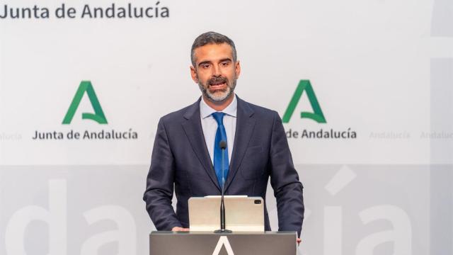 El portavoz del Gobierno andaluz, Ramón Fernández-Pacheco en rueda de prensa.