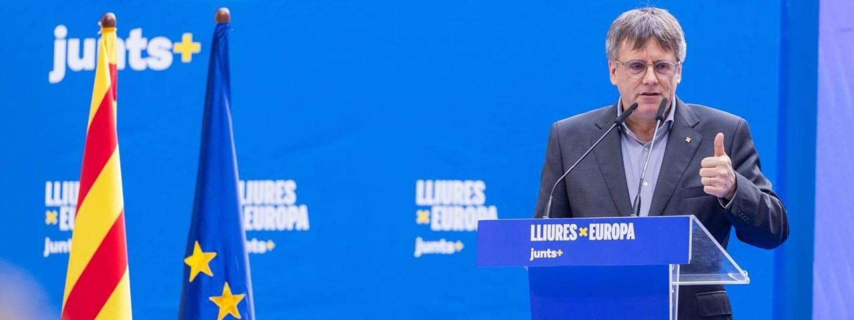 Carles Puigdemont en un acto el pasado 17 de junio en Collioure (Francia).
