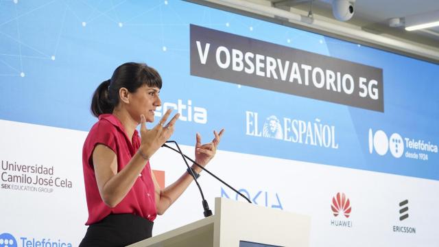 María González Veracruz, secretaria de Estado de Telecomunicaciones e Infraestructuras Digitales, en el V Observatorio del 5G organizado por EL ESPAÑOL e Invertia.