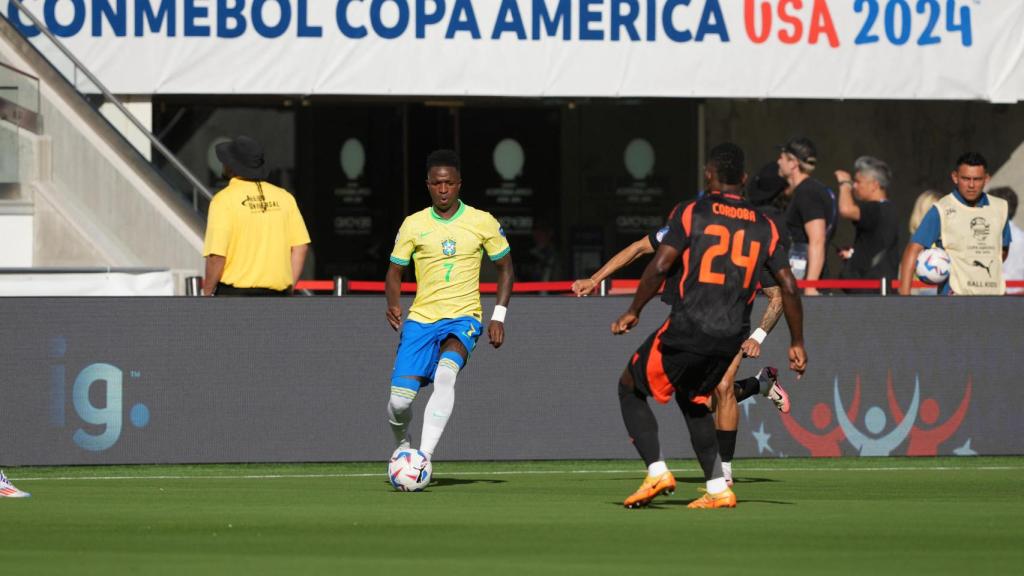 Vinicius, contra Colombia en la Copa América