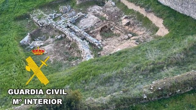 Uno de los yacimientos arqueológicos en los que los investigados trataron de llevar a cabo el expolio, en la localidad burgalesa de Pancorbo