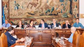 Consejo de Gobierno de la Univesidad de Salamanca presidido por el rector, Juan Manuel Corchado