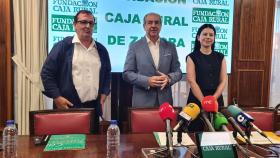 Narciso Prieto, Cipriano García y Laura Huertos, de Caja Rural de Zamora