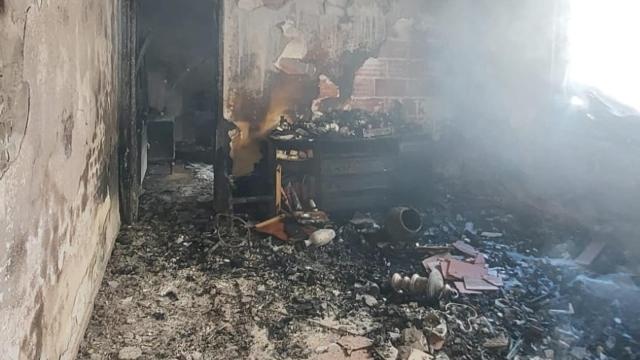 Incendio en una casa de Los Yébenes (Toledo). Foto: CPEIS Toledo.