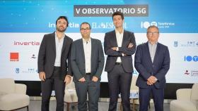 Sergio Piorno, jefe de producto Blockchain de Telefónica Tech, Ottavio Milano, director de Desarrollo de Negocio del Sector de las Telecomunicaciones de Capgemini y Javier Atero, responsable de Proyectos 5G e Innovación de MASORANGE