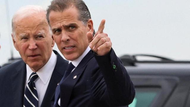 Hunter Biden junto a su padre el pasado 11 de junio en Delaware, Estados Unidos.