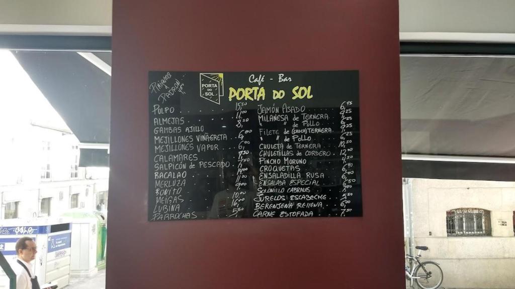 Menú Café Bar Puerta del Sol.