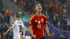 Dani Olmo celebra su gol ante Georgia en la Eurocopa