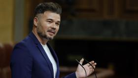 Gabriel Rufián, durante su intervención este jueves en el pleno extraordinario del Congreso de los Diputados.