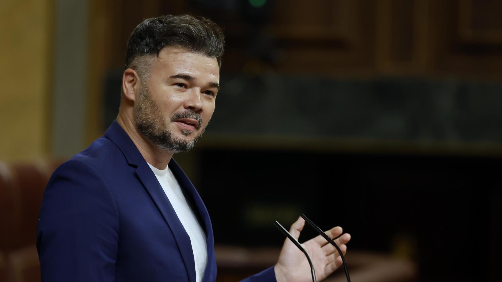 Gabriel Rufián, durante su intervención este jueves en el pleno extraordinario del Congreso de los Diputados.