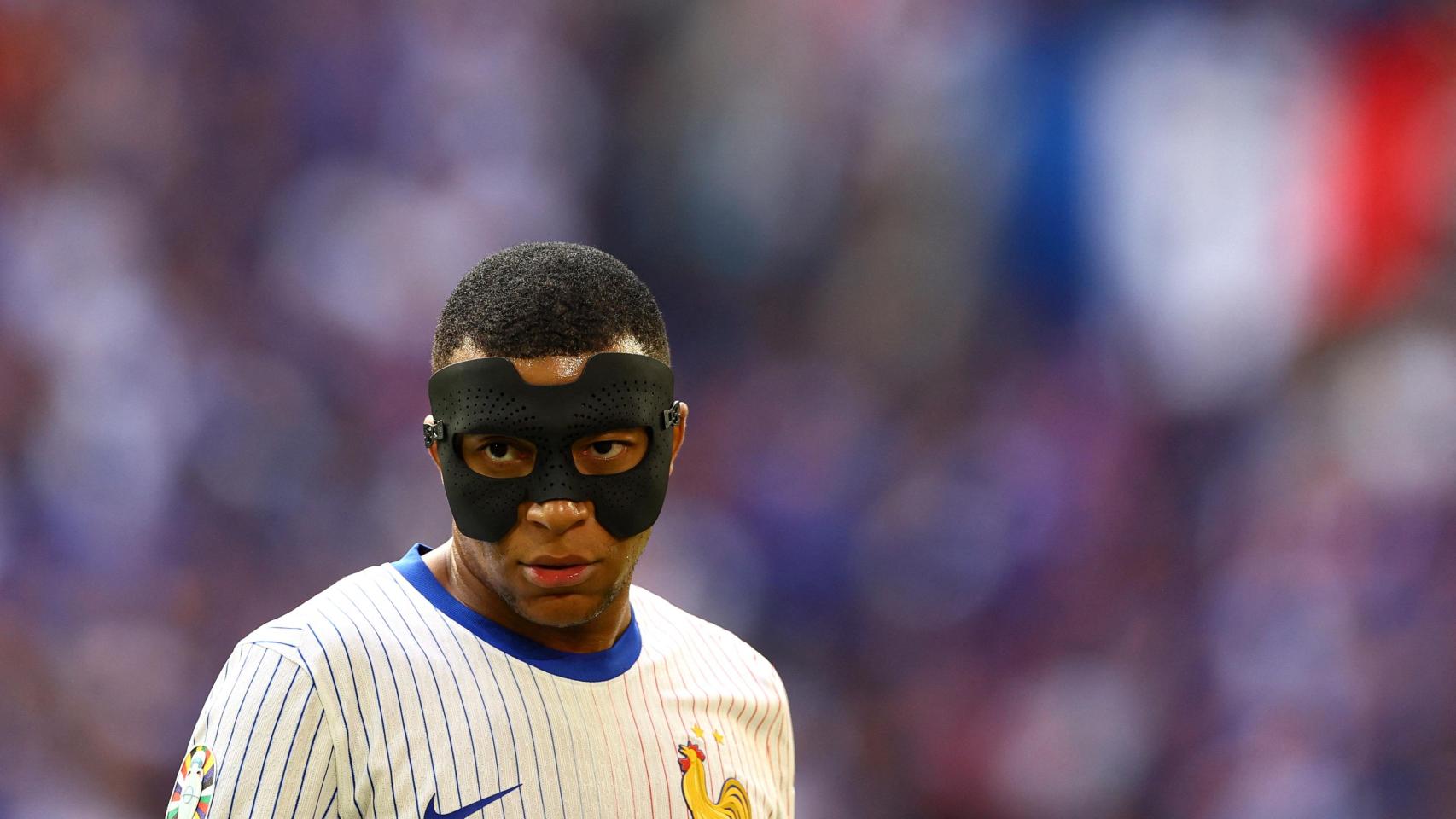 Mbappé durante el partido de octavos de final ante Bélgica.