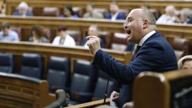 El portavoz del PP en el Congreso, Miguel Tellado, este miércoles durante el pleno extraordinario.