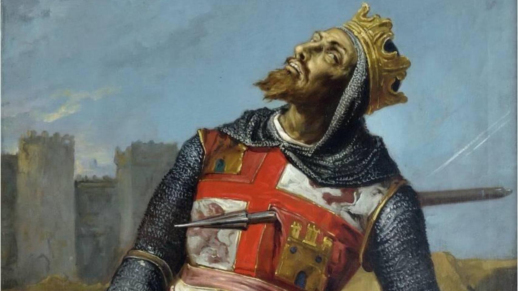 Muerte de Sancho II de Castilla según el pintor José María Rodríguez de Losada. Hacia 1892-1894.