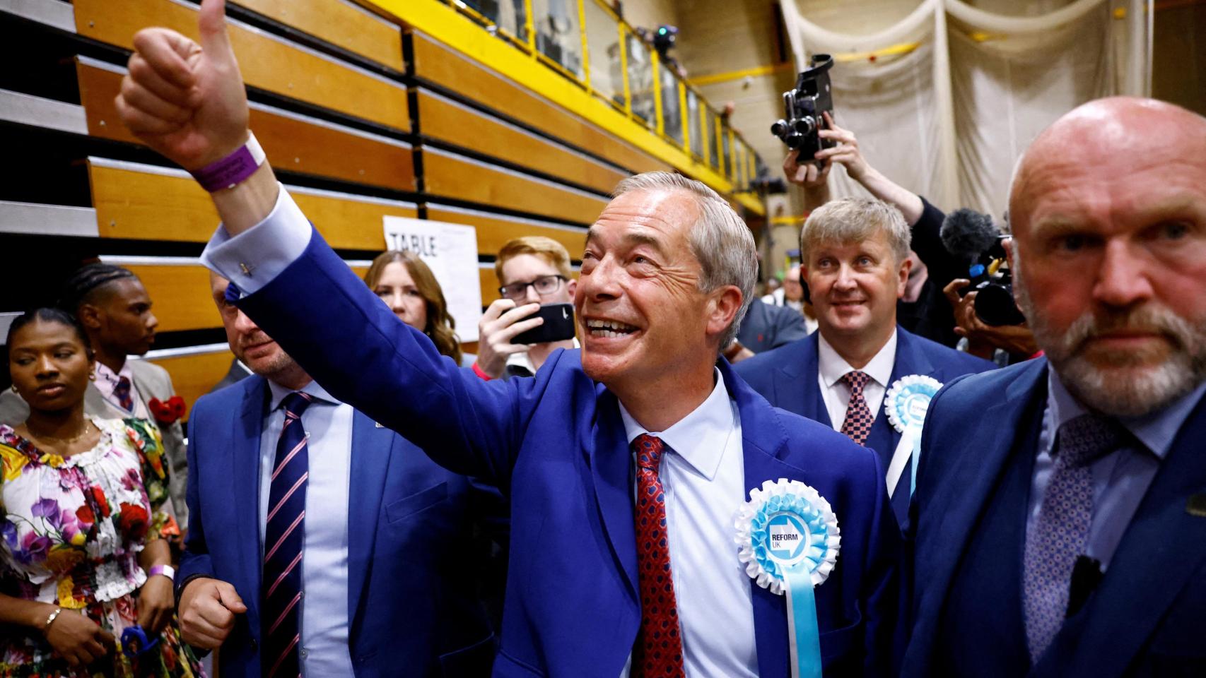 El líder de Reforma UK, el populista Nigel Farage.