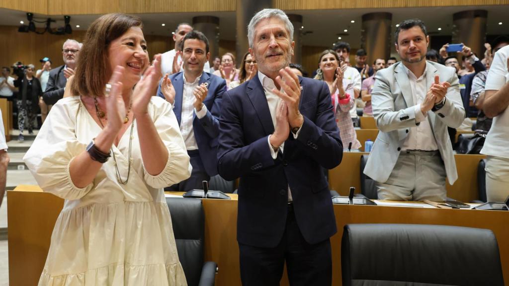 Marlaska y Francina Armengol durante la inauguración de la jornada parlamentaria “Educando en la diversidad” este jueves, en el Congreso, en Madrid