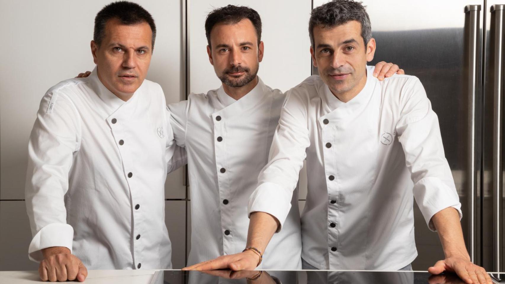 Oriol Castro, Eduard Xatruch y Mateu Casañas, dueños de Disfrutar, el mejor restaurante del mundo.