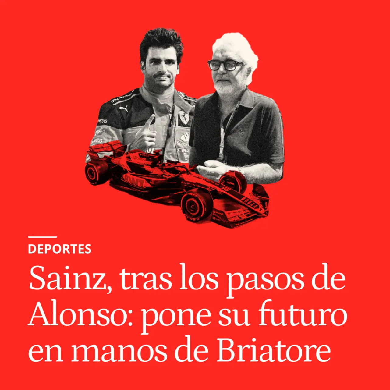 Carlos Sainz, tras los pasos de Fernando Alonso: pone su futuro en manos de Briatore y el nuevo Alpine