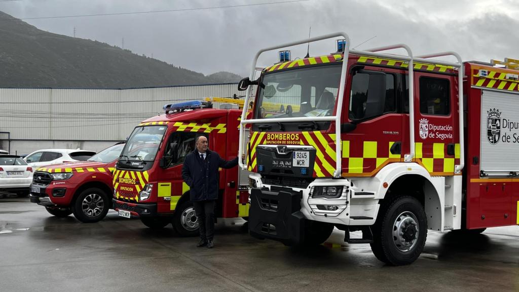Camión de bomberos de los Bomberos de la Diputación de Segovia