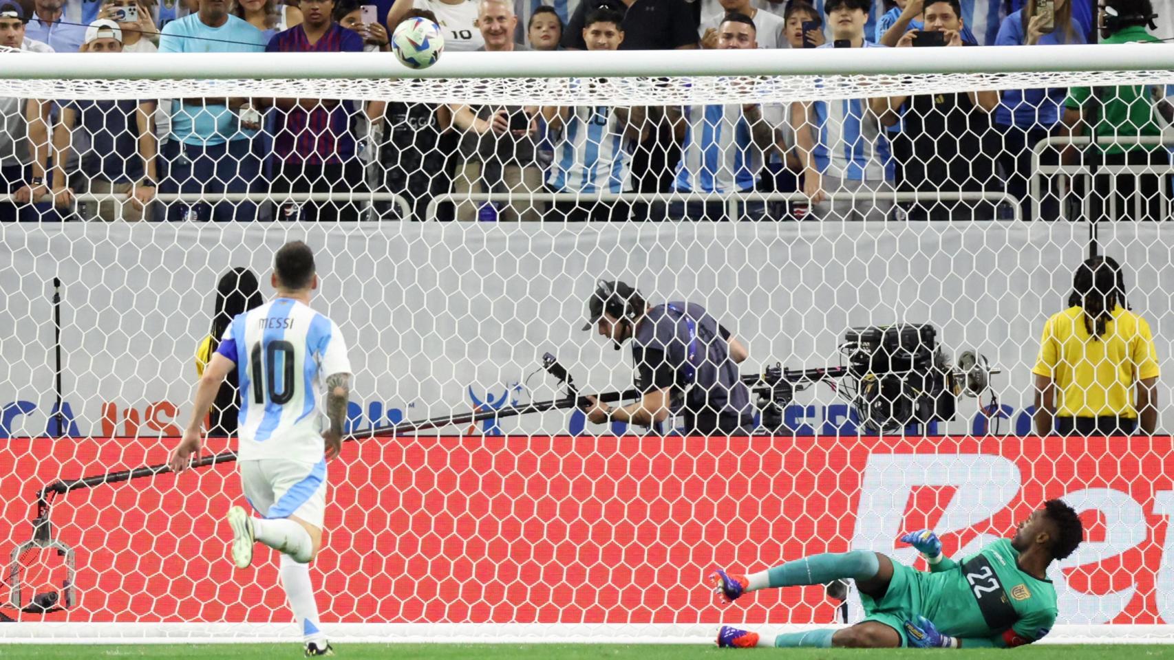 El penalti de Messi ante Ecuador que se estrelló en el larguero
