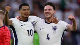 Bellingham y Declan Rice, con Inglaterra en la Eurocopa