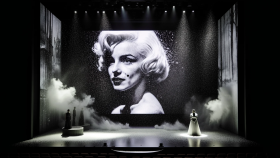 Vista de la escenografía de 'A solas con Marilyn'