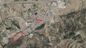 Vista de las parcelas que la Junta de Andalucía pone en venta en Cártama.
