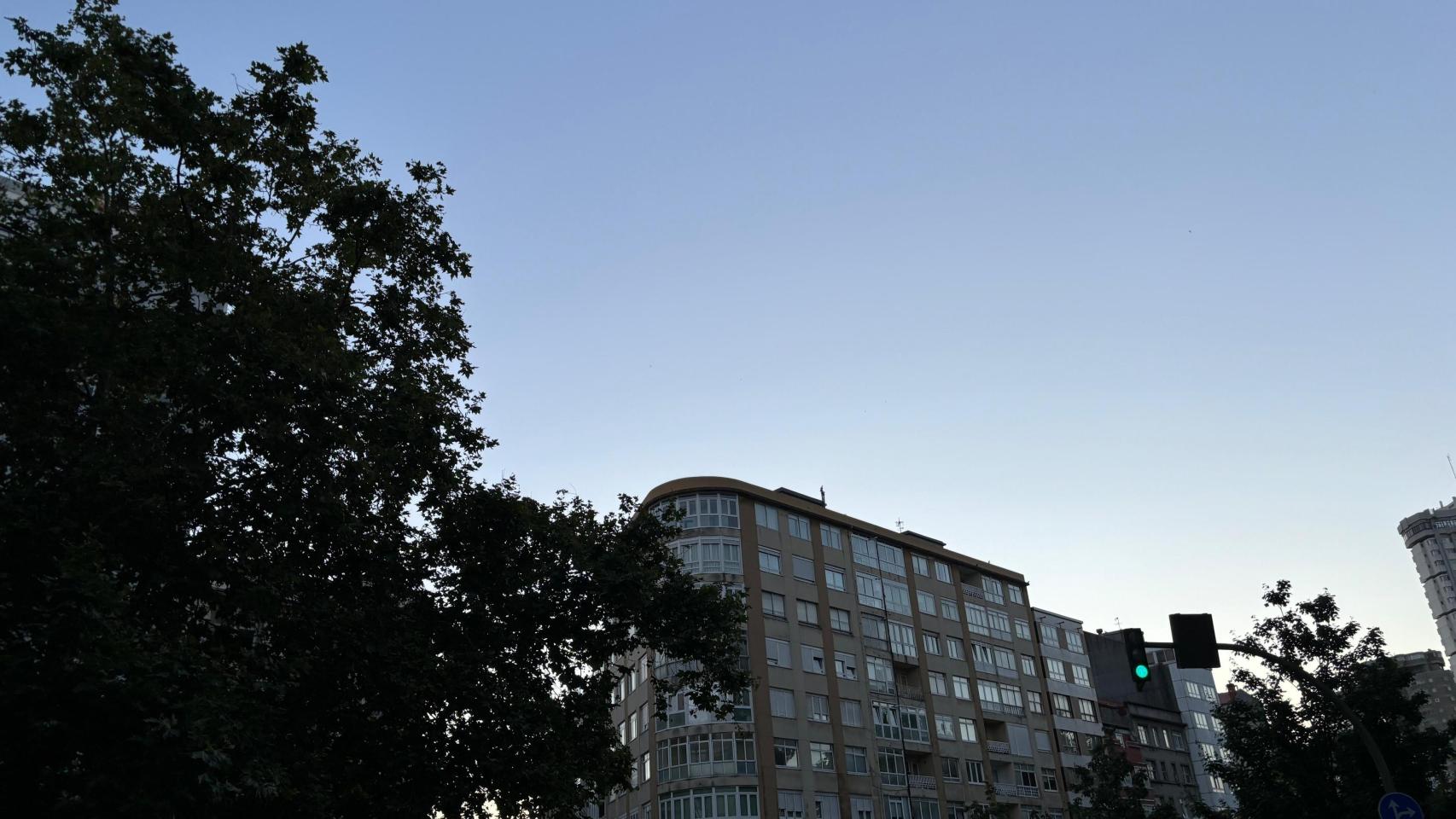 Vista del cielo de A Coruña